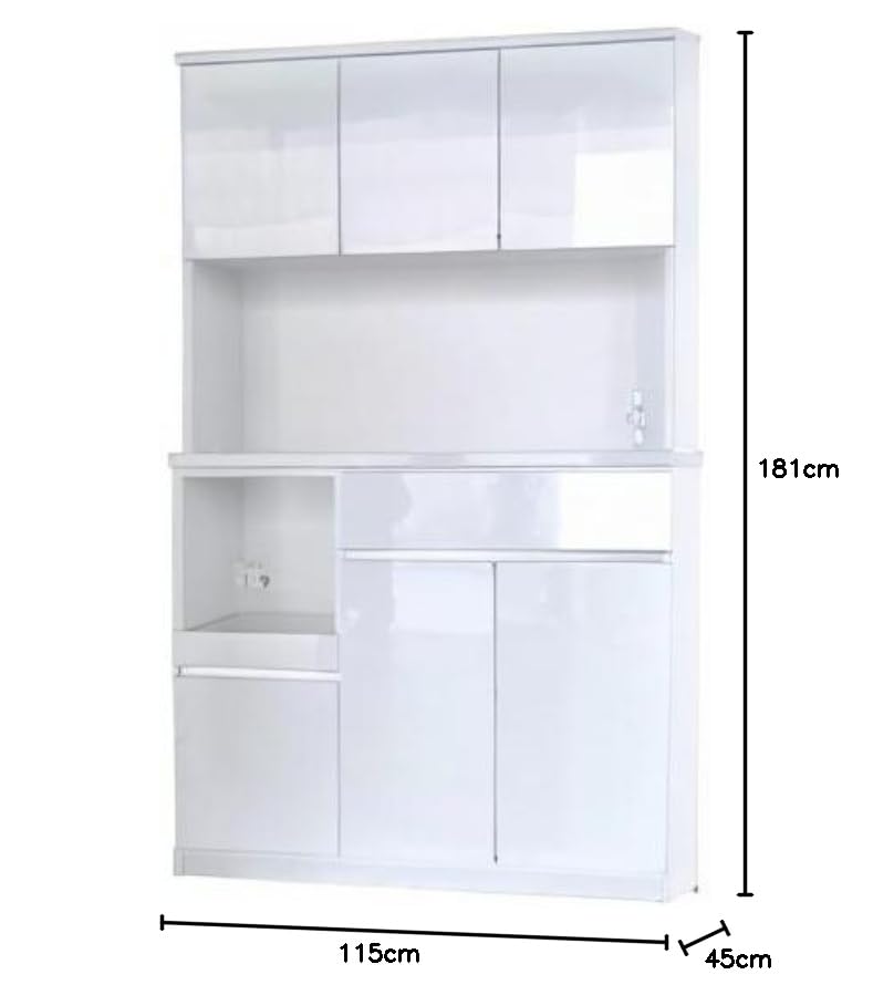 食器棚　ホワイト　キッチンボード　巾120 henesi120_08.jpg